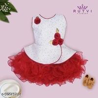 Girls Net Frock Pack Of 1 - Similar Products Available, 0-1y