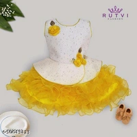 Girls Net Frock Pack Of 1 - Similar Products Available, 0-1y