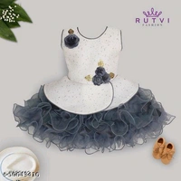 Girls Net Frock Pack Of 1 - Similar Products Available, 0-1y