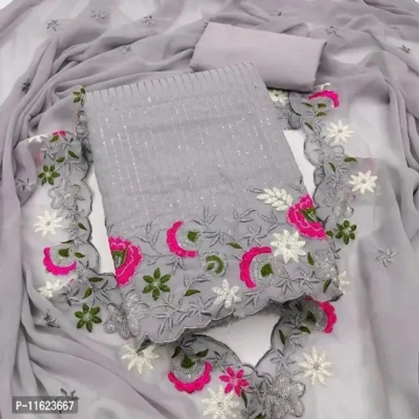 Georget Dress Material With Dupatta - Similar Product Available