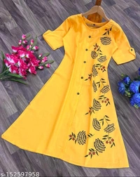  Cotton Slub Dijital Print Anarkali Kurti - Similar Products Available, S