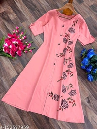  Cotton Slub Dijital Print Anarkali Kurti - Similar Products Available, S
