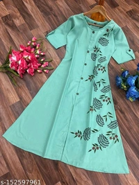  Cotton Slub Dijital Print Anarkali Kurti - Similar Products Available, S