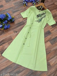 Cotton Slub Dijital Print Anarkali Kurti - Similar Products Available, l