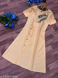 Cotton Slub Dijital Print Anarkali Kurti - Similar Products Available, l