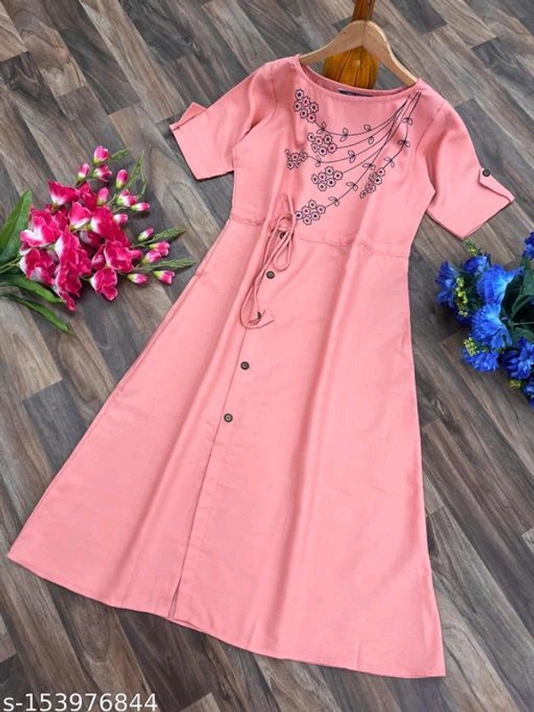 Designer Slub Cotton Fully Stitched Anarkali Kurti For Women - Similar Products Available, 2xl