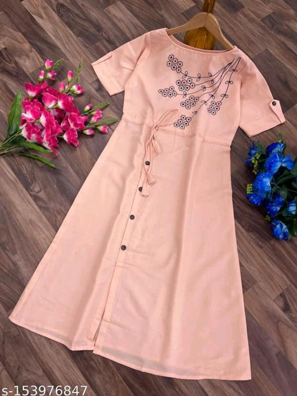 Designer Slub Cotton Fully Stitched Anarkali Kurti For Women - Similar Products Available, 2xl