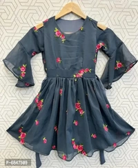 Girls Georgette Dress - Similar Products Available, 5-6y