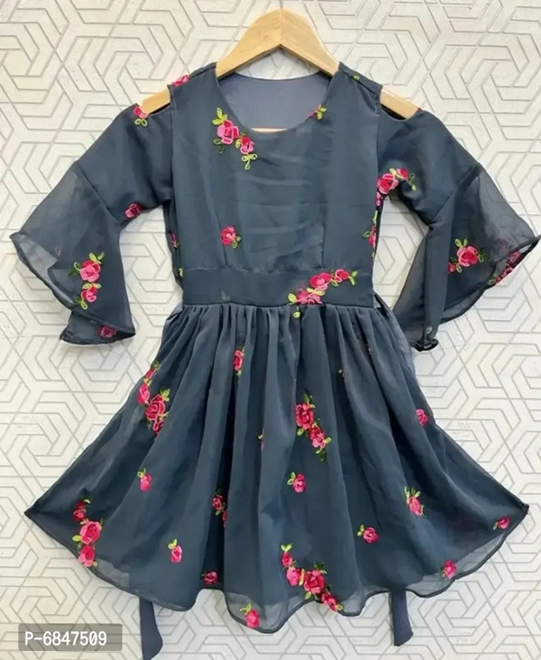 Girls Georgette Dress - Similar Products Available, 5-6y