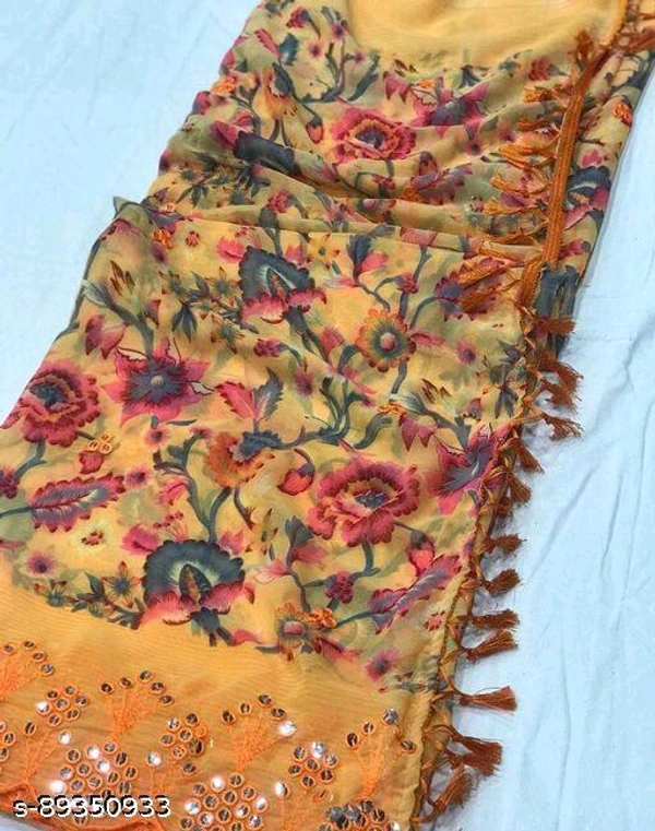 Brasso Mirror Sare With Blouse Piece  - Similar Products Available