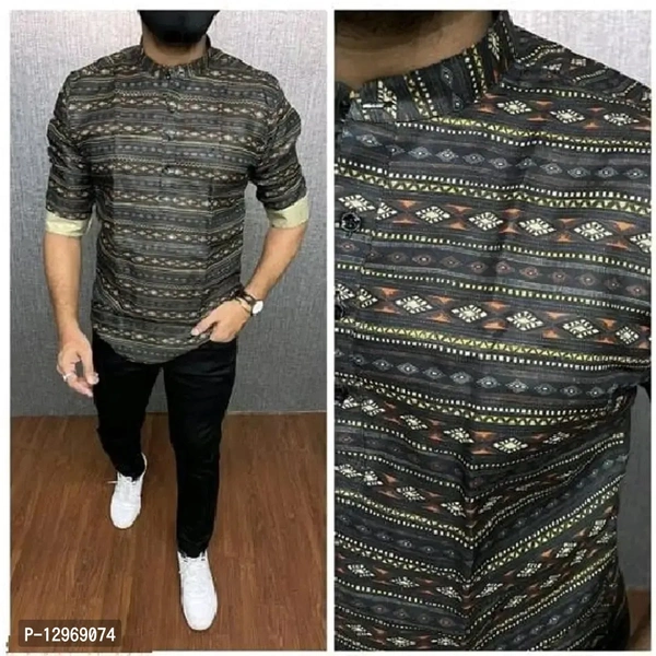 Fancy Cotton Kurta For Men - 2xl