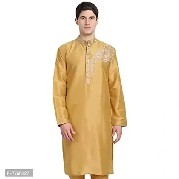 Men's Art Silk Kurta Top Only - Similar Products Available, S