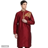 Men's Art Silk Kurta Top Only - Similar Products Available, S
