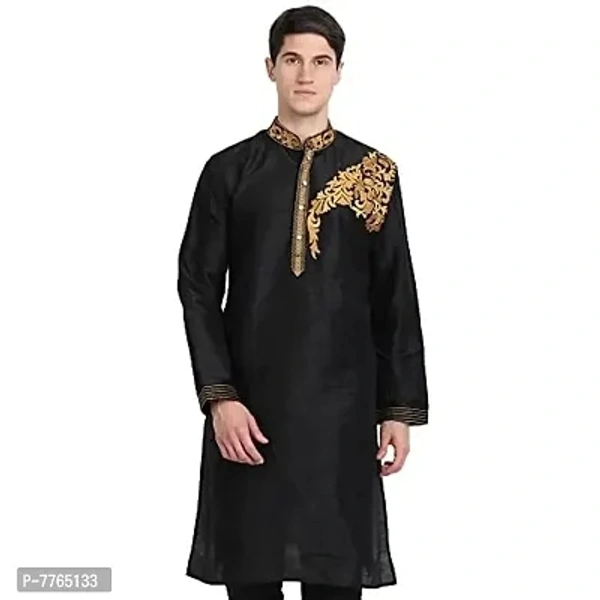 Men's Art Silk Kurta Top Only - Similar Products Available, l
