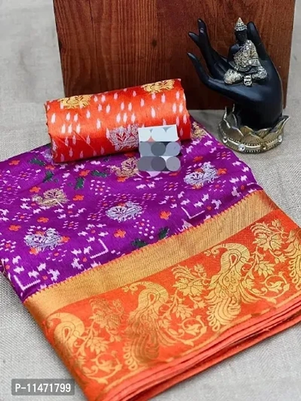 Cotton Printed Silk Saree