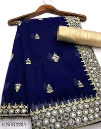 Georgette  Embroidered Saree - Similar Products Available