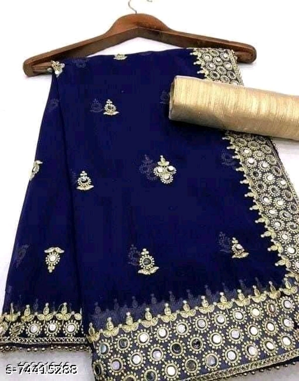 Georgette  Embroidered Saree - Similar Products Available
