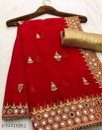 Georgette  Embroidered Saree - Similar Products Available