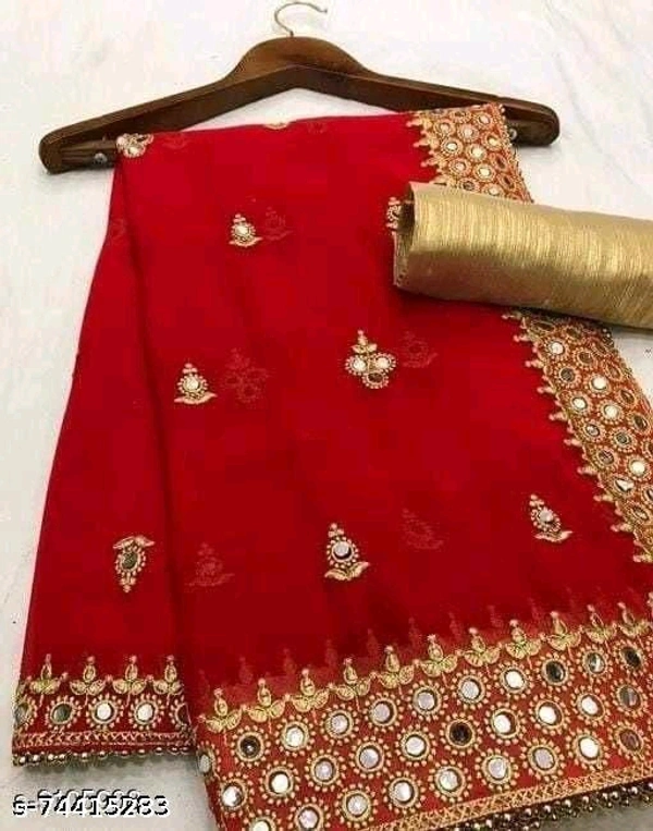 Georgette  Embroidered Saree - Similar Products Available