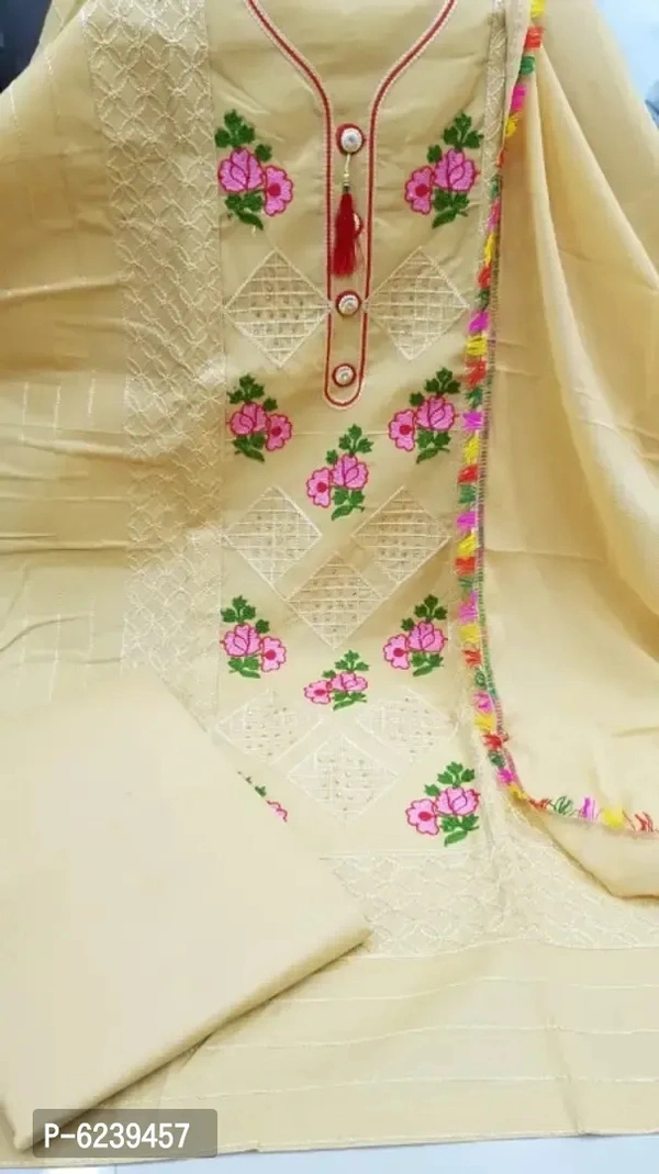 Cotton Embroidered Dress Material 