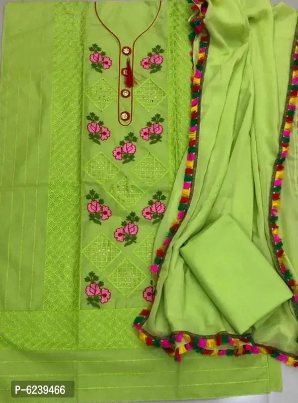 Cotton Embroidered Dress Material 