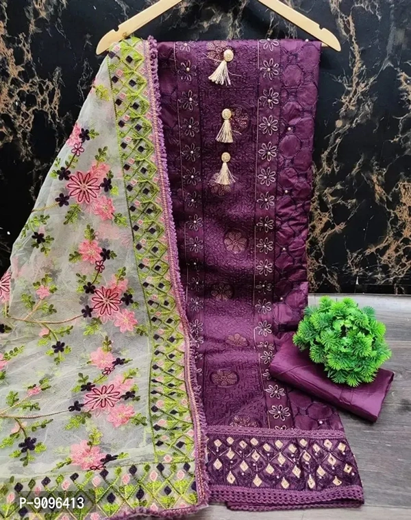 Cotton Embroidered Dress Material 