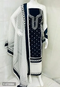 Cotton Dress Material With Dupatta  - Similar Products Available