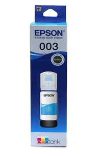 Epson 003 65ml Ink Bottle (Cyan) Compatible With : L3110 /L3101/ L3150 / L4150 / L4160 / L6160 / L6170 / L6190 Epson Printer Models - 1 PCS