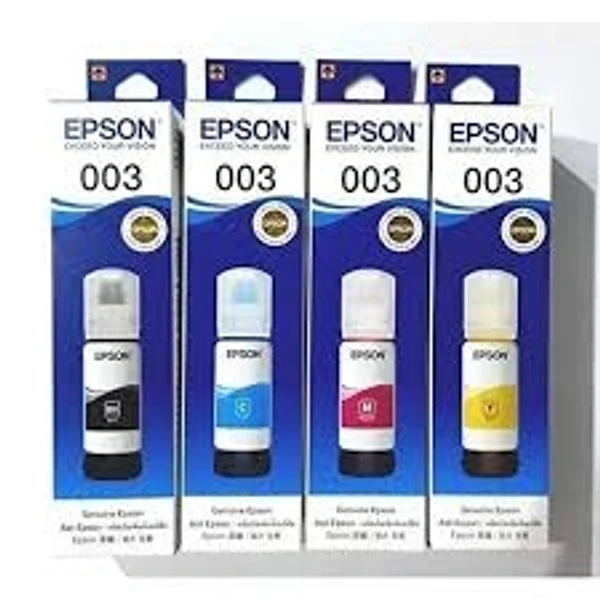 Epson 003 65ml Ink Bottle EcoTank (BK,C,M,Y) - 4 PCS