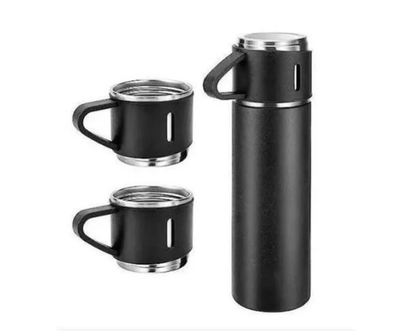 Stainless Steel Vacumm Flask Set With 3 Steel - 1 PCS