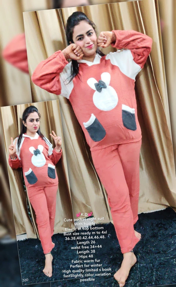 Cute pocket night suit  - 40
