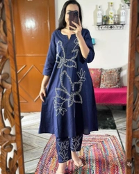KDJ 5955 Dori embroidery work Cotton Suit Set - M-38