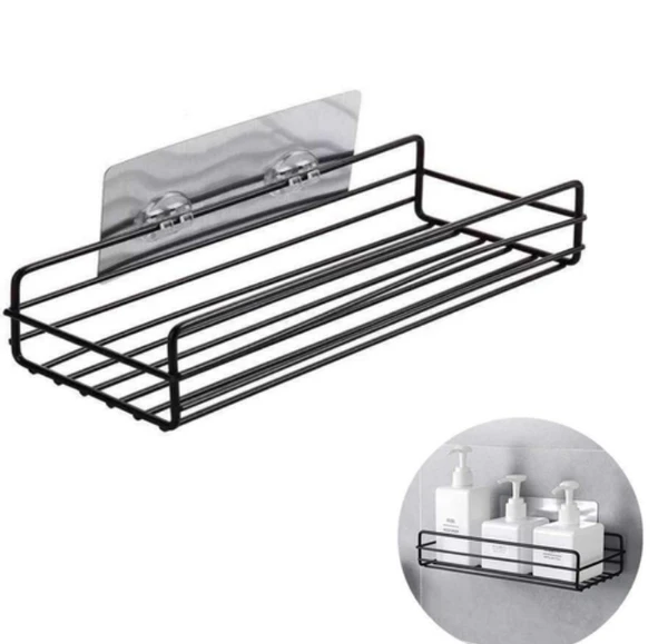 1 Layer Bath Metal Rack - 1 Pcs, Black