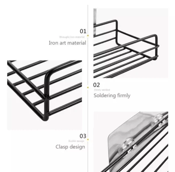 1 Layer Bath Metal Rack - 1 Pcs, Black