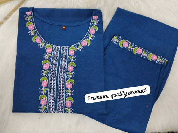 SF5 5638 New Cord Set Pure denim cotton with handwork paired  New Embriodery - L-40