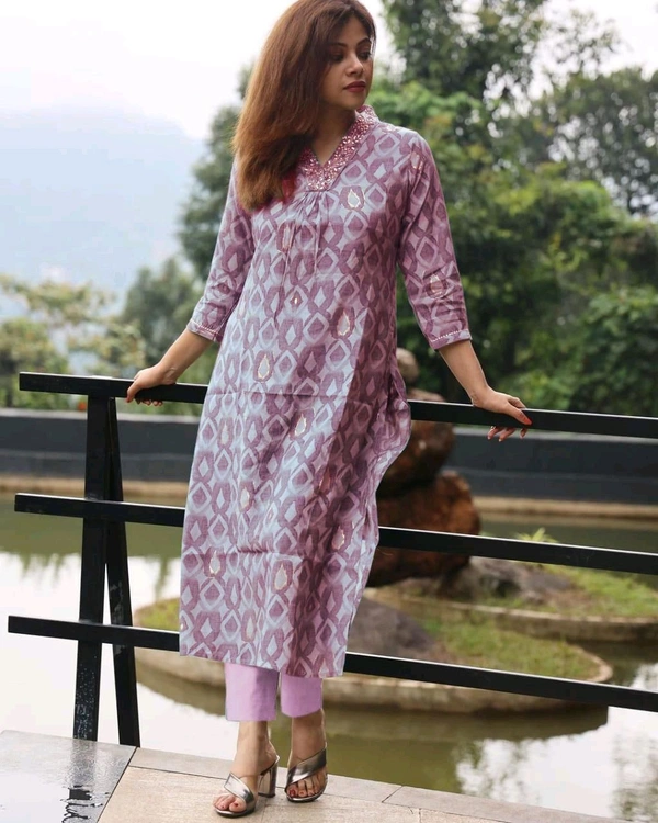 LCJ 5646 NEW Presenting Beautiful Heavy quality cotton Fabric designer festive wear kurti  and pant - Pink, 2XL-44