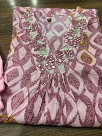 LCJ 5646 NEW Presenting Beautiful Heavy quality cotton Fabric designer festive wear kurti  and pant - Pink, 2XL-44