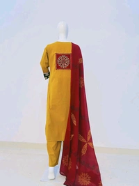 LCJ 5650 NEW FULL EMBROIDERY YOKE STRAIGHT KURTI  PANT MALMAL DUPATTA ARRIVAL 
 - L-40