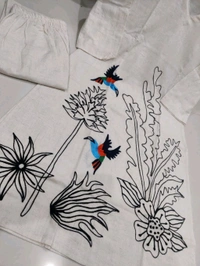 SF5  5651 *New in festive aari work kurta Plazzo set. beautiful Hand Work  - L-40