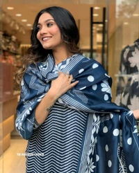 LCJ 5652 *New Cotton suit  *Pent* with *Maslen digital print* dupatta
 - L-40