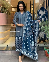 LCJ 5652 *New Cotton suit  *Pent* with *Maslen digital print* dupatta
 - 3XL-46