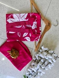 LCJ 5656  New Stylish  rayon  kottan kurti pant set 
 - pink, L-40