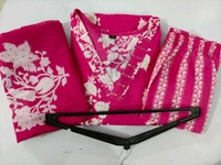 LCJ 5659 New Heavy Cotton Kurta Pant Dupatta  Sequence Work 
 - pink, 2XL-44