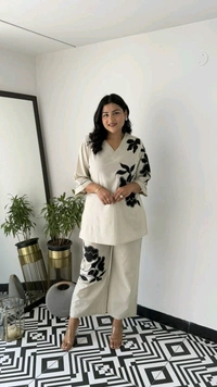 LCW 5663 *New *Beautiful Pure Cotton cor dset 
Work embroidery work with cotton thread*? - M-38