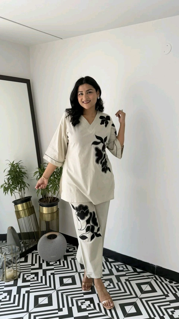 LCW 5663 *New *Beautiful Pure Cotton cor dset 
Work embroidery work with cotton thread*? - XL-42