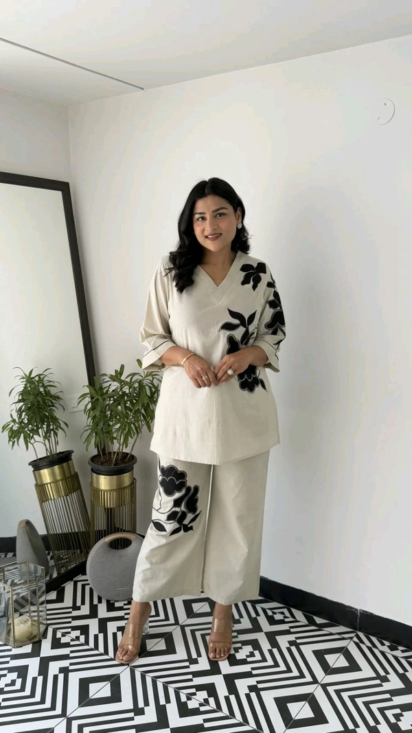 LCW 5663 *New *Beautiful Pure Cotton cor dset 
Work embroidery work with cotton thread*? - XL-42