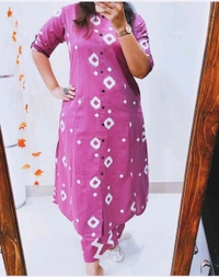 LCW 5666 *New Premium Designer  Fine cotton kurti Pant set* - pink, M-38