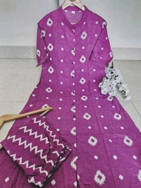 LCW 5666 *New Premium Designer  Fine cotton kurti Pant set* - pink, M-38