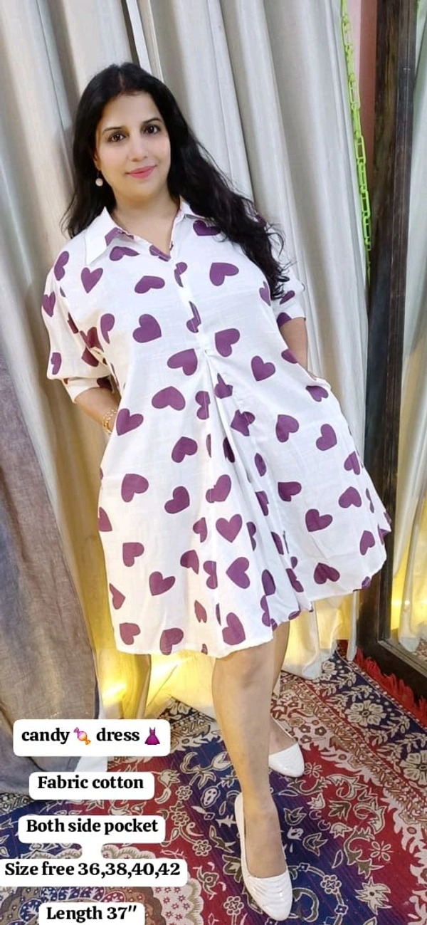 KD18  5670 Short candy dress 
Fabric cotton  - Purple, L-40