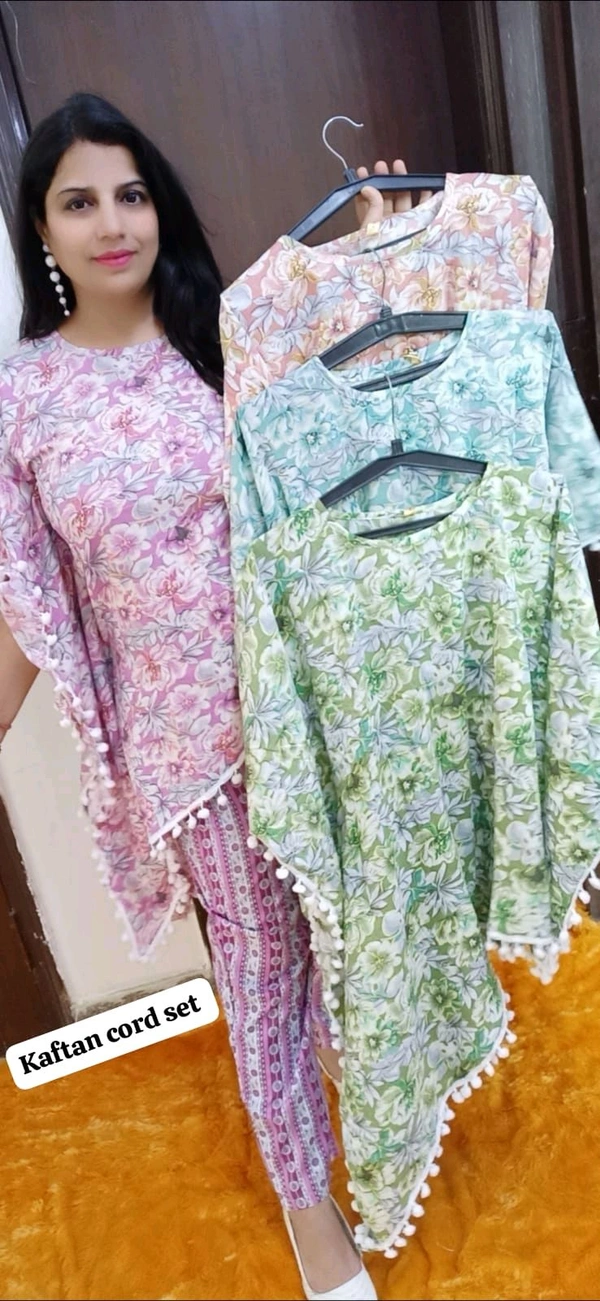 KD18  5678 Kaftan Cotton cords sets 
Both side pocket 
 - Blue, 42